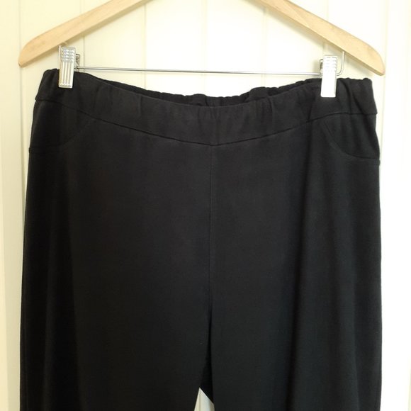 Soft Surroundings Faux Suede Pull-On Bootcut Pants Blue Size TXL Tall - Picture 6 of 16